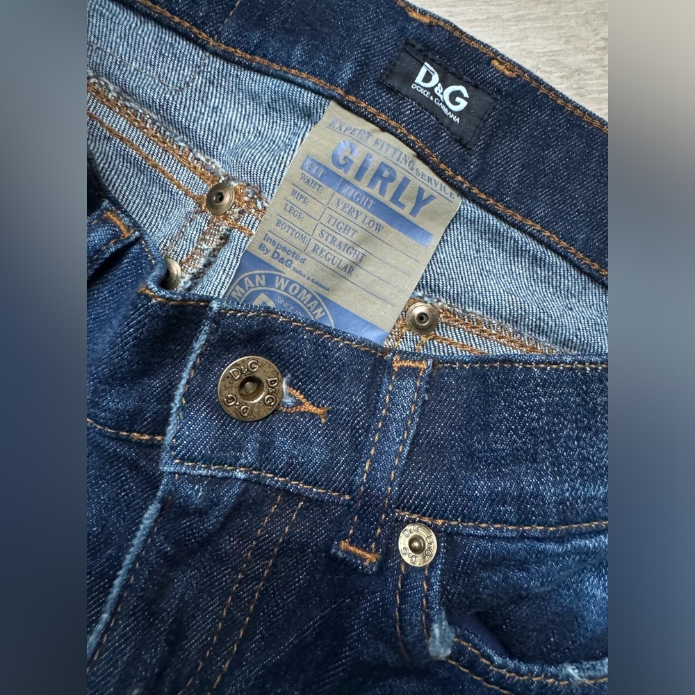 Dolce & Gabbana Indigo Dark Wash Faded Effect Denim T… - Gem